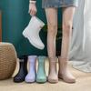 New Short Rain Shoes Women's Rubber Shoes Wear Non-slip Water Boots Thick-soled Water Shoes Velvet Short Rain Boots