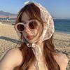 RICYGVM Ins Korean Floral Triangle Headscarves Summer Women Bandanas Headwear Girl Square Scarf Headband Turban Cap Photo Props