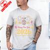 С Новым Годом 2026 Праздничная Вечеринка Любитель Шар Фейерверк Хлопковый Топ с Коротким Рукавом Все Сезоны Повседневная Мода Удобные Футболки