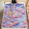 Decorative Cardcaptor Sakura Flannel Blanket Print Warm Comfortable Throw for Sofa Bed Chair Travel Picnic Anime Gift-Xin