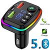 Bluetooth 5,0 FM-передатчик Атмосфера Свет Автомобильный MP3-плеер U-диск Музыкальный плеер Dual USB Автомобильный PD Быстрое зарядное устройство Громкая связь Приемник вызовов