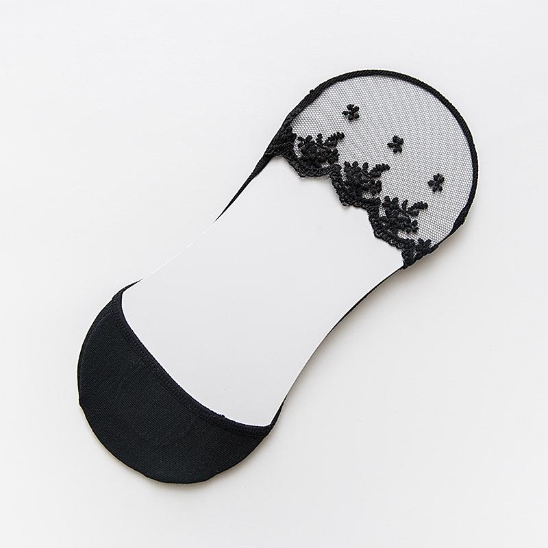 1/3 Pairs Summer Women Invisible Silicone Socks Summer Low Cut Liner Ankle Sock Ladies Lace Flower Soft Casual No Show Non-skid Boat Socks