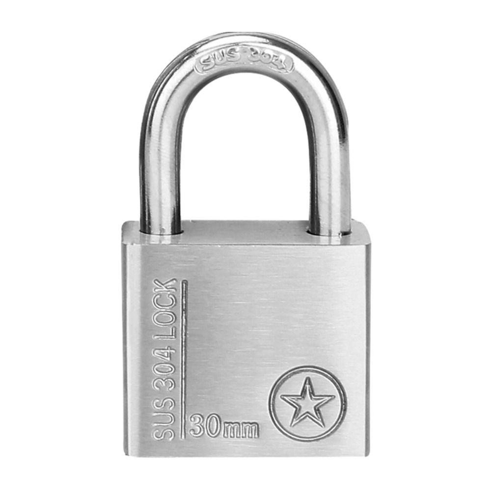 3 ключа, всепогодный навесной замок из нержавеющей стали 304, прочный, устойчивый к ржавчине, навесной замок для ворот, 30/40/50/60 мм, противоугонный замок для спортзала, садового сарая