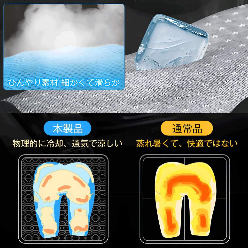 COVANK Cooling Seat Cushion for Cars, Cool Seat for Cars, Cool Touch & 3D