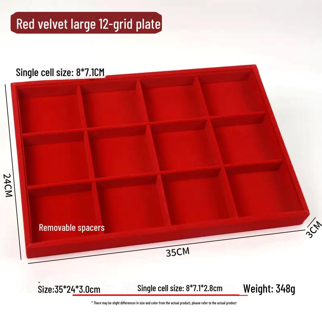 Подставка для ювелирных изделий из красного бархата с золотым кольцом для ожерелий, браслетов и подвесок - Бесплатная доставка