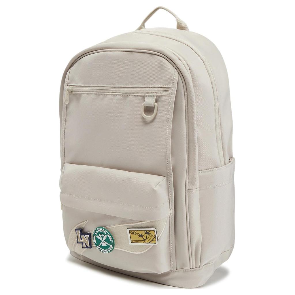 New LiNing Sports Life Collection Polyester Backpack Unisex Oat Gray ABSV153-1