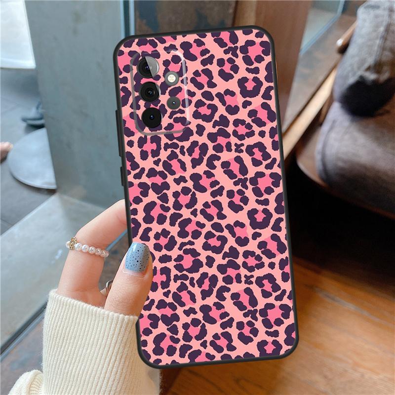 Leopard Print Case For Samsung Galaxy A06 A14 A56 A36 A26 A16 A54 A34 A12 A32 A52 A13 A33 A53 A15 A35 A55