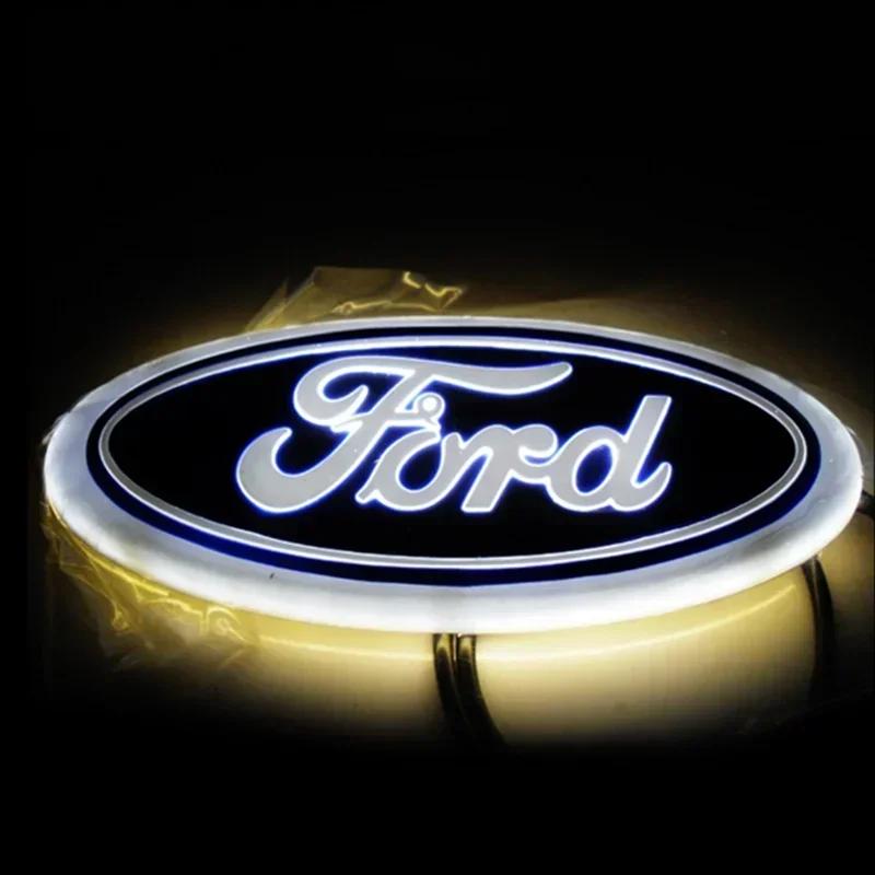Car Sticker 2026 LED Light Logo Sticker for Ford Explorer F150 F250 Focus Mondeo Front Badge Tail Decals Car Styling Rear Emblem