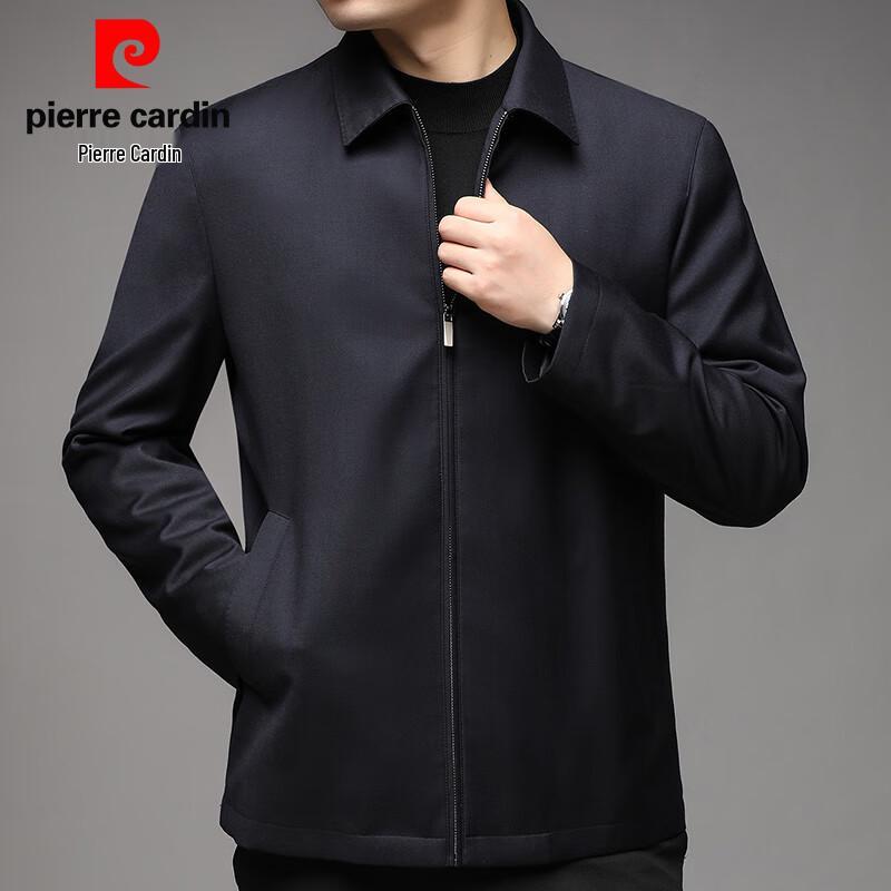 Pierre Cardin Men's Silk-Blend Rabbit Fur Lined Business Jacket