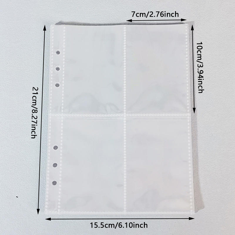 Обложка для блокнота на кольцах формата A5/A6, сменная, 25 листов, прозрачные протекторы для внутренних страниц планера