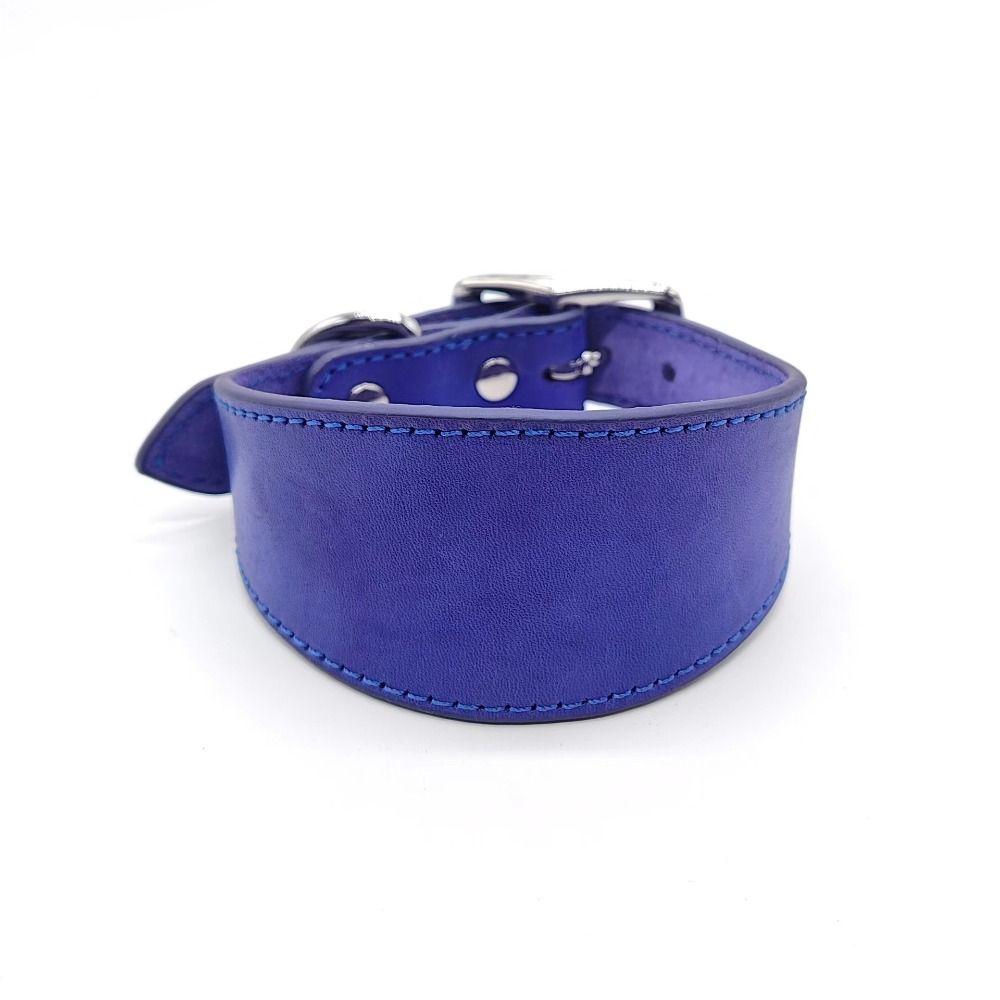 Adjustable Wide Dog Collar Soft Cowhide Leather Large Breeds Collars Comfortable No Pull Pet Collars Strap Italian Greyhounds