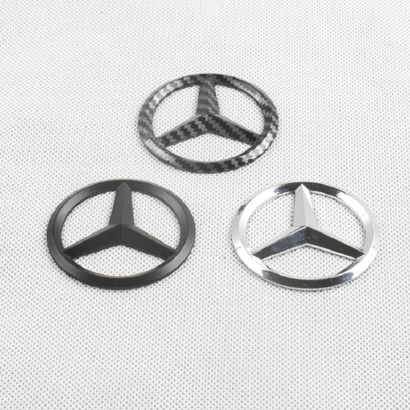 AAUX1 New 52/57mm ABS Car Steering Wheel Emblem Sticker Accessories Mercedes Benz AMG GLC CLA GLK W166 W203 W206 W246 W176 W177 W205