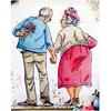 Old Couple DIY 5D Diamond Painting Full Round Resin Rhinestones Mosaic Cartoon Diamond Embroidery Cross Stitch Home Decor Gift