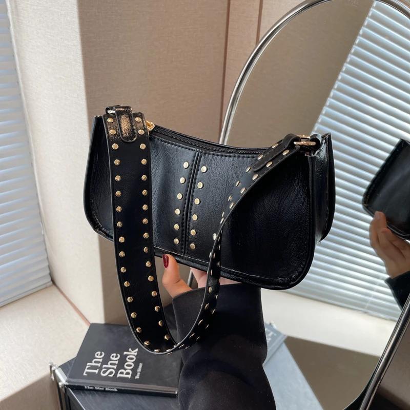 Повседневная женская сумка через плечо из искусственной кожи высокого качества с внутренним карманом на молнии