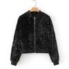 Women's Velvet Sequin Embroidered Jacket: Trendy European & American Style for Spring & Autumn Street Dance Performances