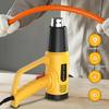 Heat Gun for Vinyl Wrap,Shrink Tubing,Paint,Epoxy Resin,Candle Making,Adjustable Temperature (Yellow, Two-Gear Button Temperature Control)