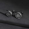 Винтажные готические скандинавские викинговские серьги-гвоздики для мужчин и мальчиков, круглые серьги с рунами в стиле рок-панк, модные пирсинг-украшения, подарок