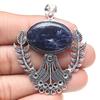 Pendant Blue Sodalite Gemstone Valentine'Day Gift Silver Jewelry 2.25"