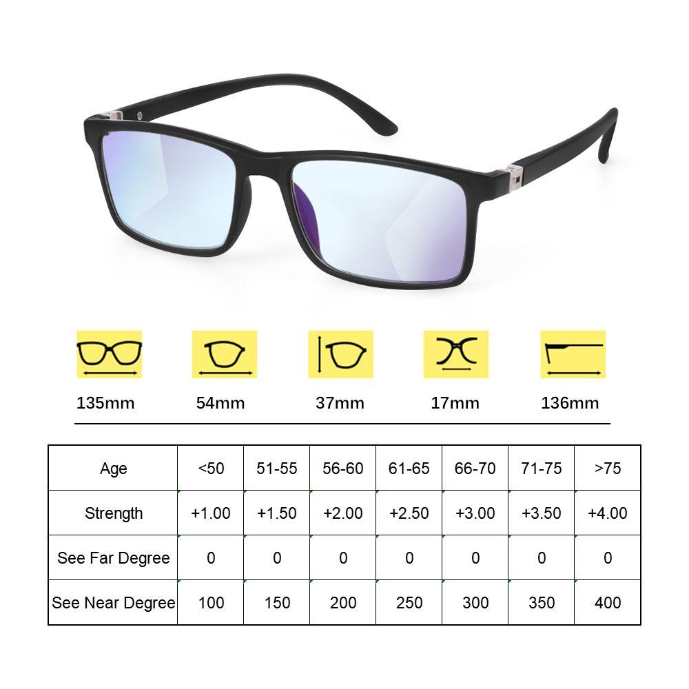 Hyperopia Diopter Near Far Sight Eyewear Anti-blue Light Reading Glasses Presbyopia Eyeglasses Progressive Multifocal Lens
