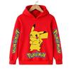 Autumn Warm Pikachu Casual Sportswear Hoodie with Anime Print for Kids Boys and Girls