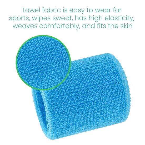 2 шт. напульсники для мужчин и женщин, влагоотводящие спортивные напульсники для тенниса, баскетбола, бега, спортзала, тренировок