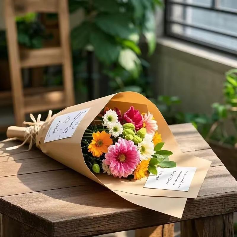 5m/Roll Brown Kraft Paper Roll for Gift Wrapping Painting DIY Flowers Birthday Party Wedding Christmas Gifts Packing Paper