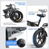 Электровелосипед Взрослый EMOKO 20" Мотор 1000 Вт Складной Электробайк 48 В 18 Ач Максимальная скорость 50 км/ч 7 скоростей Нагрузка 120 кг EC20