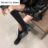Winter Platform Women Knee High Boots Fashion Slip On Stretch Long Booties Designer High Heels Botas De Mujer