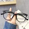 Anti Blue Light Ladies Square Myopia Glasses Ultralight Clear Transparent Computer Nearsighted Eyeglasses With Diopter 0 To -4.0