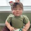 60 CM 3D Skin Soft Silicone Reborn Sleeping Baby For Girl Cloth Body Doll Toy With Vascular Vein Like Real Bebe Art Play House