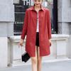 Spring and Autumn Women's Trench Long Fashion Thin Jacket Super Fairy Ladies Tops Tide Long-sleeved Top
