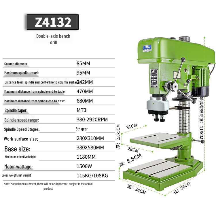 CNC Dual-Head Desktop Drill & Tap Machine - Adjustable Multi-Axis Bench Drill & Tapping
