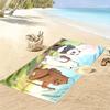We Bare Bears Print Beach Towel, Large Soft Quick Dry Towel for Beach Camping Swimming