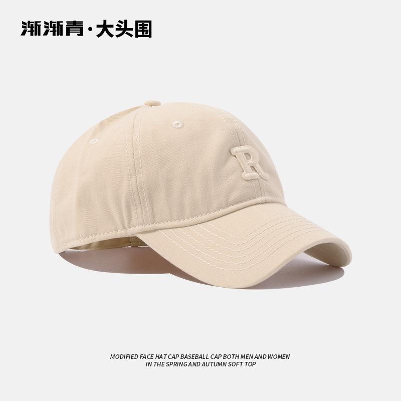 Big Head Circumference R Brown baseball cap for women in summer, extra large and wide, versatile brown hat for men, deepened cap