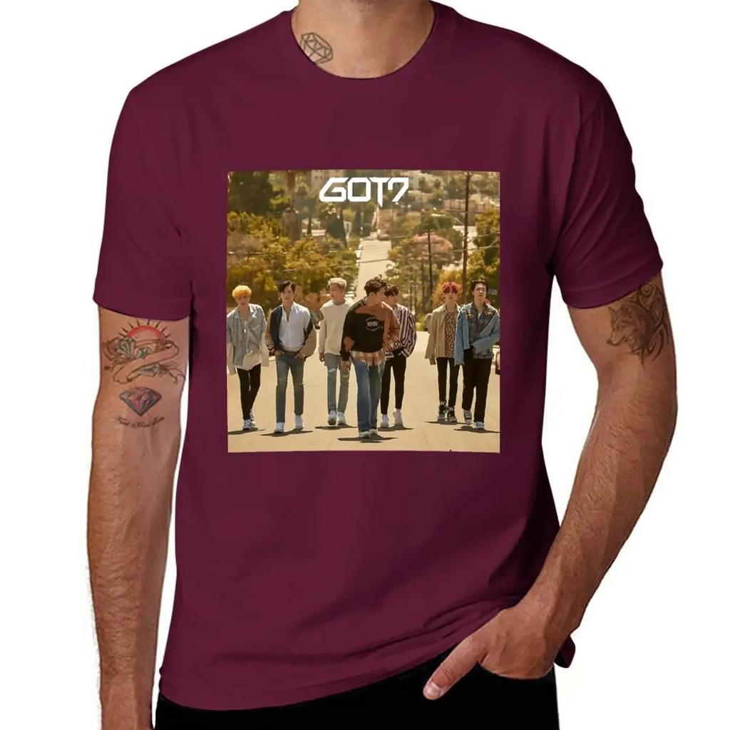 GOT7 T-Shirt cute tops anime blanks heavy weight t shirts for men