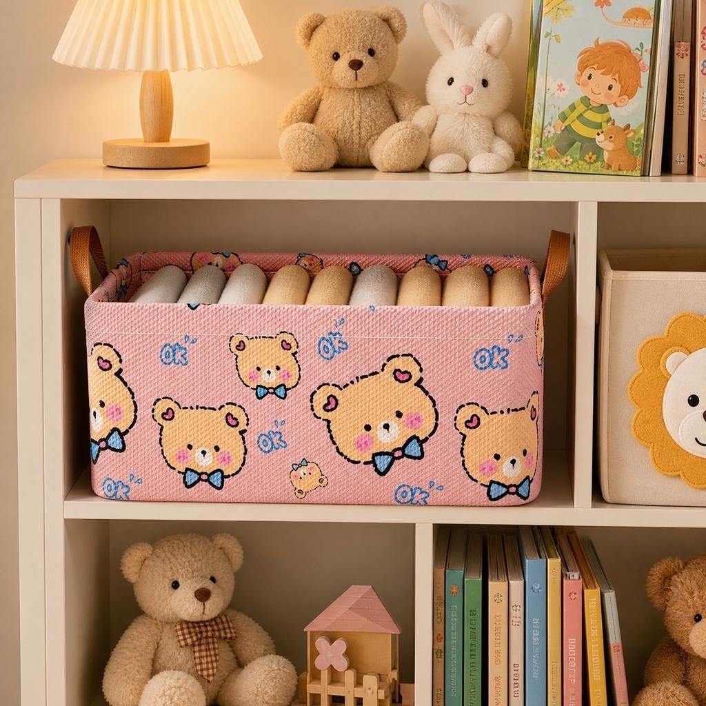 Тканевая корзина для хранения игрушек или одежды