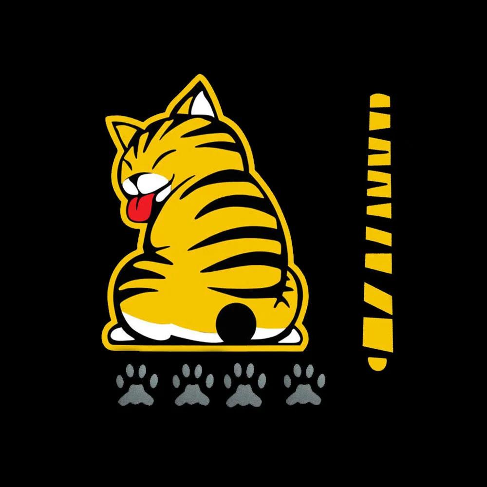 Funny Cat Car Stickers Moving Tail Rear Windshield Cartoon Reflective Decal Auto Wiper Sticker Decal