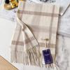 100 Pure Cashmere Scarves for Women's Winter High-end Plaid Men's Scarves