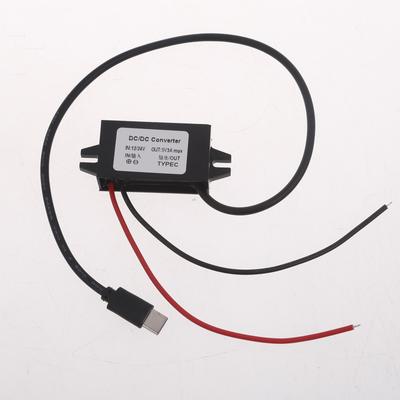 Преобразователь USB C от 12 В до 5 В, преобразователь постоянного тока 12 В в тип C, 5 В, 3 А, USB понижающий модуль, понижающий преобразователь постоянного тока 8-23 В, регулятор напряжения