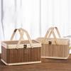 Винтажная бамбуковая корзина Натуральная корзина для пикника Органайзер для хлеба Корзина для хранения хлеба Домашний декор