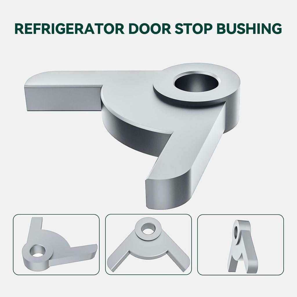 Refrigerator Door Stop Bushing PD940091 044372-000 – Compatible with JMAG-R, H Series, and More – Alloy Steel Construction (White)