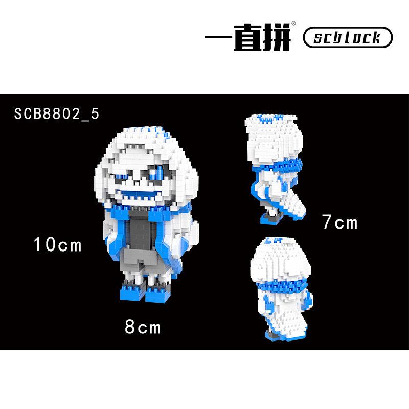 Микро строительные блоки Undertale Ториэль Санс Алмазная собранная игровая модель Монстр Мини Кирпич Фигурка Зомби Детские игрушки в подарок