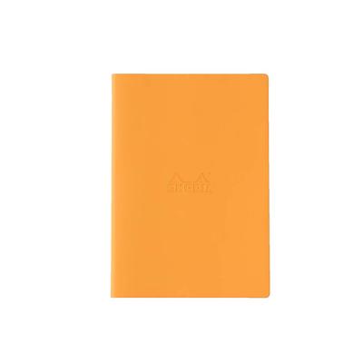 Rhodia Ежедневник формата А5, издание 2026 года, с месячным дневником A5 x с ПВХ Rhodia cf117385cv для блоков, "Месячный" (14.8 21см) Базовый" чехол, Оранжевый,