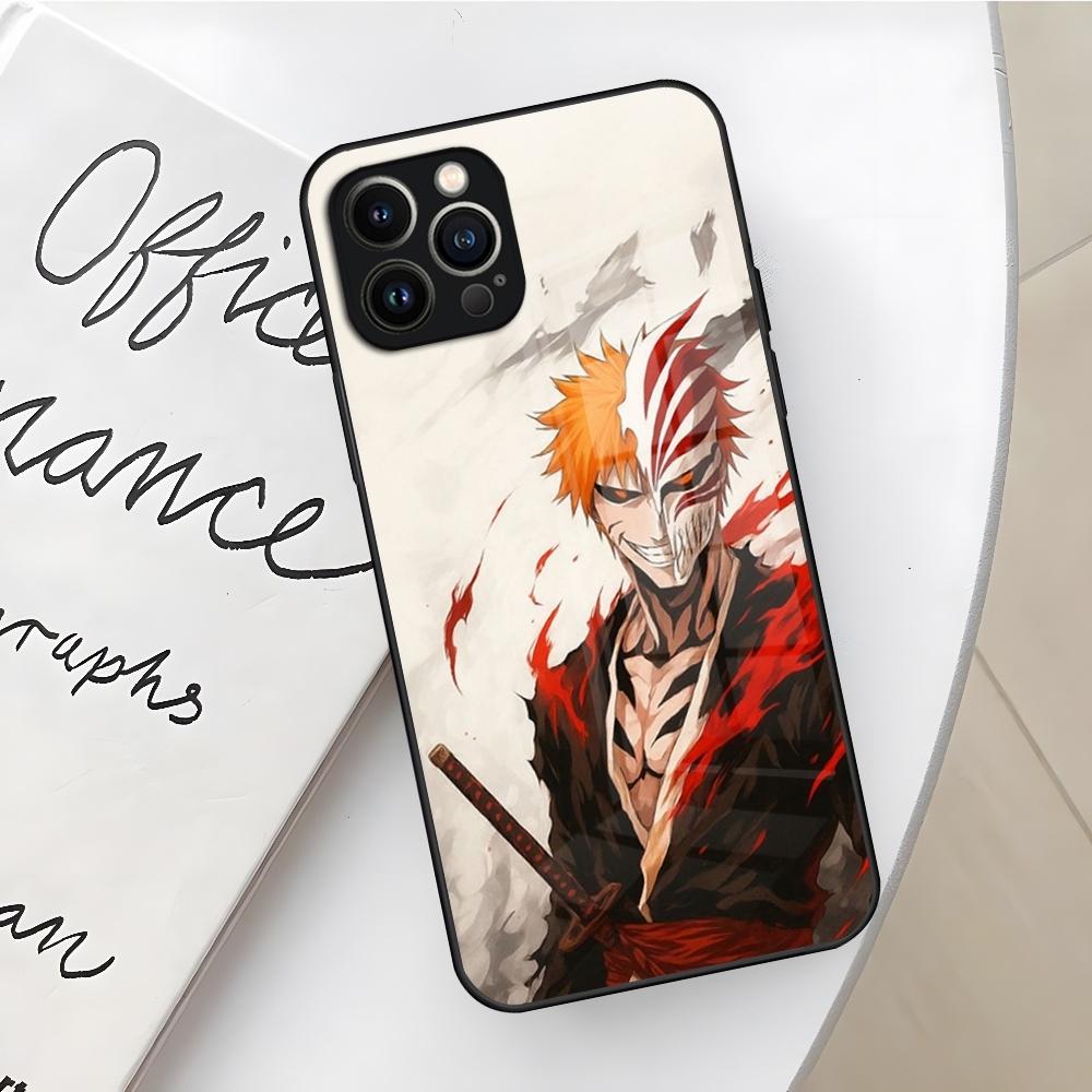 Чехол для телефона Bleach Kurosaki Ichigo для Iphone 17 16 Air 15 14 12 11 13 Pro Max Mini X Xr Xs Se Puls стеклянная крышка