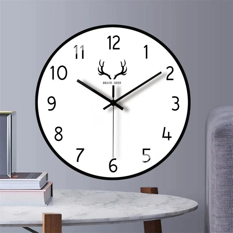 Настенные часы Настенные часы с батарейным питаниемПростое время в пути с точностью без штамповкиЦифровые настенные часы для детской кабинета Спальня