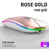 Wireless Bluetooth Mouse with Silent Click and Multi-Color LED for Office and Laptop Use