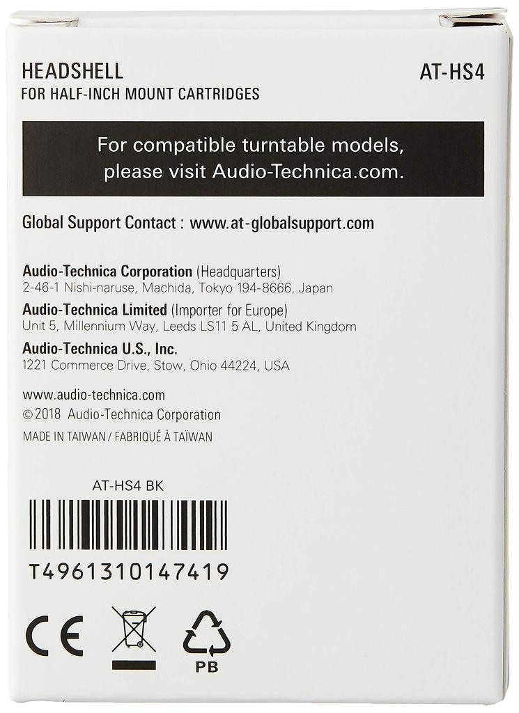 Универсальная головка проигрывателя Audio Technica, черный цвет Audio-Technica AT-HS4