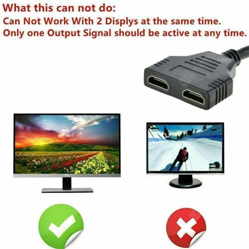 HD 4K HDMI Сплиттер Двухпортовый 1 вход 2 выхода Кабель Папа-Мама Адаптер HDTV Для Ноутбука ТВ-Бокса Монитора HDMI-Совместимый Сплиттер
