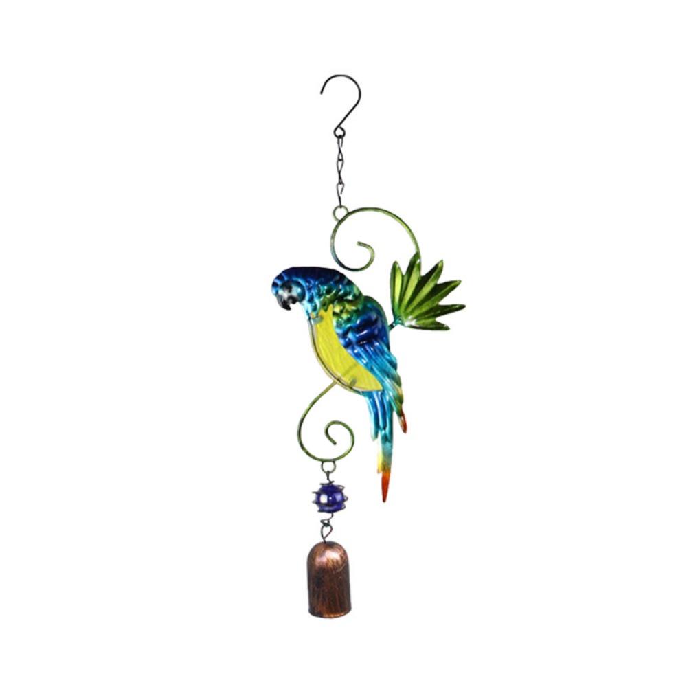 Fashion Creative Bird Wind Chimes Metal Outdoor Indoor Parrot Bell Handmade Retro Ornament