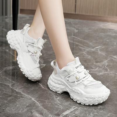 Модные дизайнерские женские кроссовки 2024 года, новые модные и универсальные туфли белого цвета, повседневная модная женская обувь на платформе Zapatos De Mujer